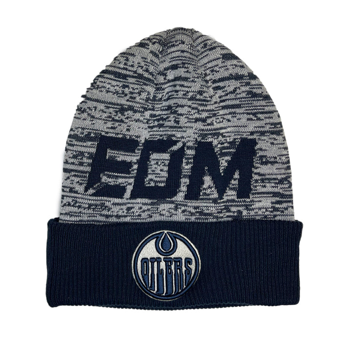 Edmonton Oilers Authentic Pro Navy Clutch Cuffed Beanie