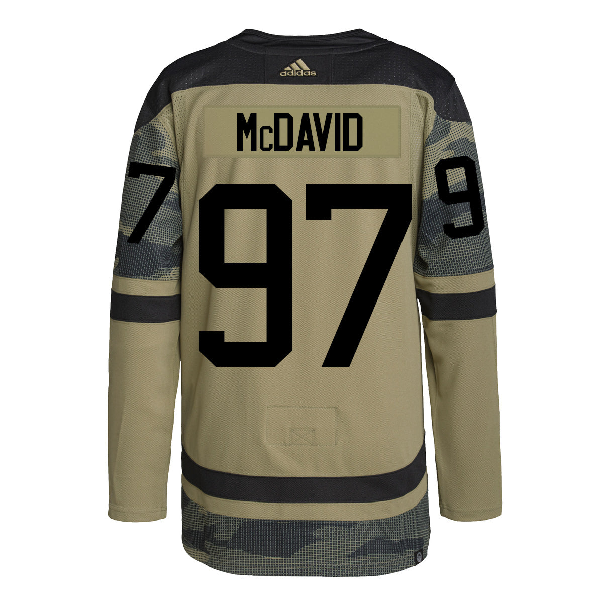 Connor McDavid Edmonton Oilers Primegreen Authentic Camo Military Appreciation Jersey