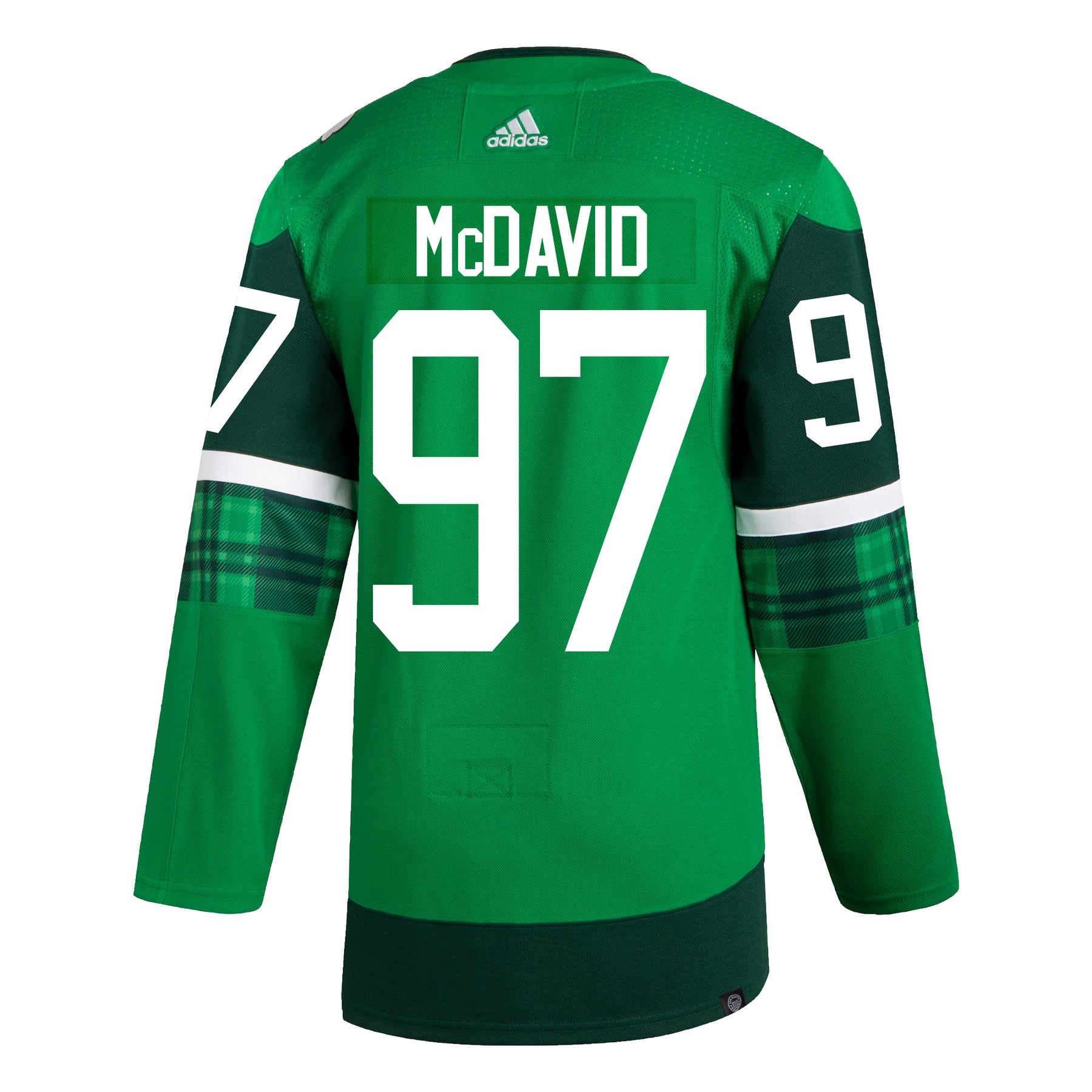 Connor McDavid Edmonton Oilers Primegreen Authentic Green St. Patrick's Day Jersey 44 (XS)