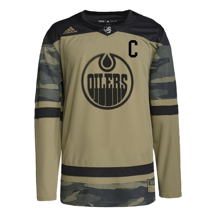 Connor McDavid Edmonton Oilers Primegreen Authentic Camo/Military Appreciation Jersey