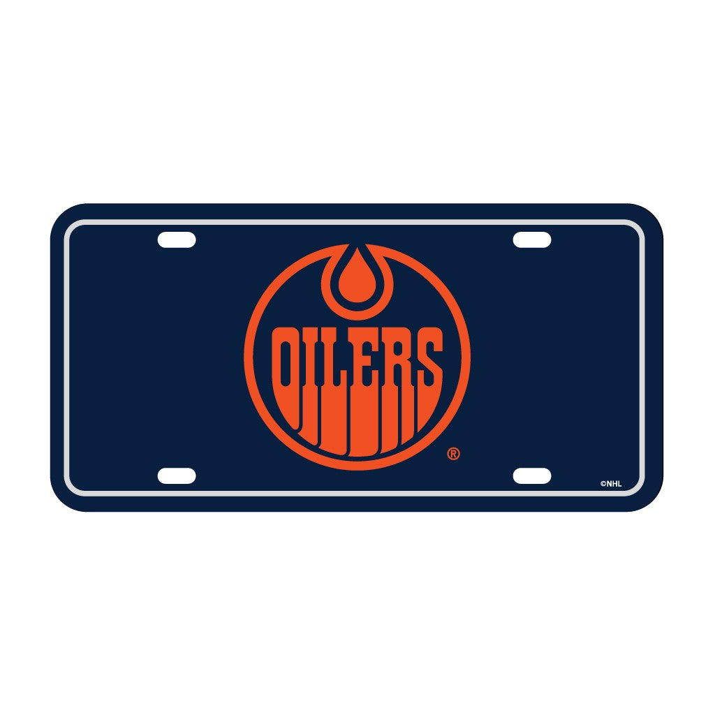 Edmonton Oilers Plastic Alternate Logo Front License Plate – ICE ...